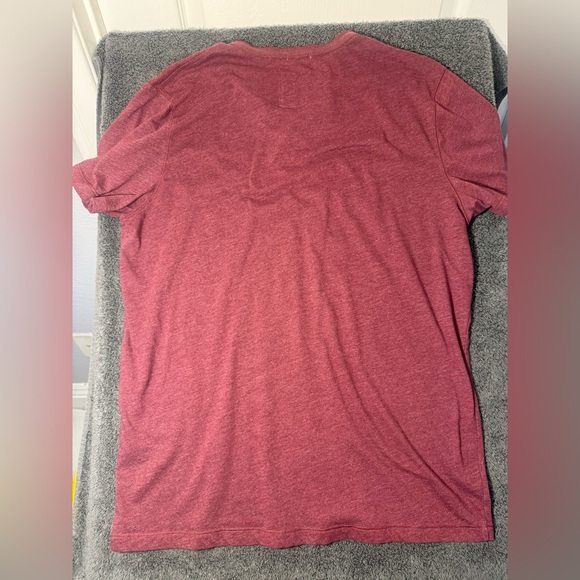 Abercrombie & Fitch Men's Burgundy Henley Shirt - Picture 2 of 4